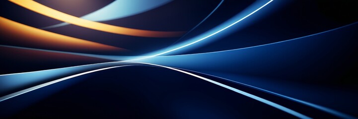 Poster - blue and orange abstract background