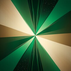 Poster - green and white background with star
