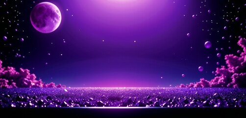 purple background with space and stars