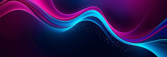 Poster - abstract background with colorful lines and stars