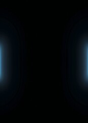 Aufkleber - two blue lights on black background