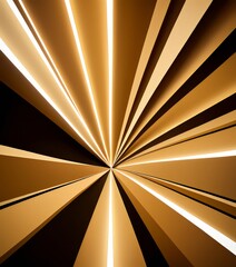 Poster - black and gold background with white center
