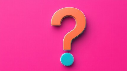 Wall Mural - vibrant gradient question mark, an abstract illustration featuring a bold question mark filled with 