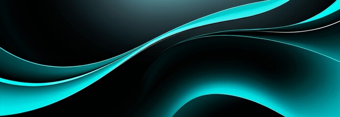 Poster - black and blue abstract background