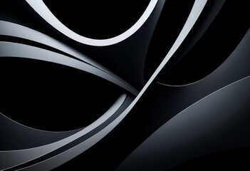 Poster - black and white abstract background