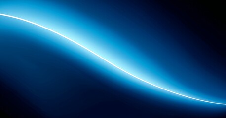 Poster - blue wave on black background