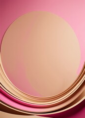 Poster - pink background with gold circles