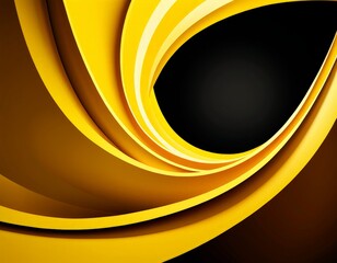 Poster - yellow and black background with center