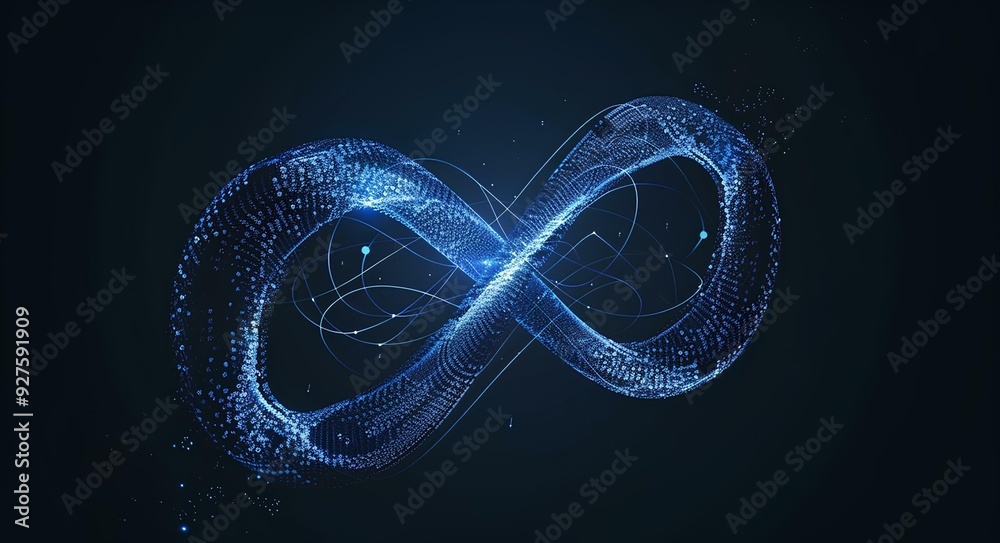 Infinity Sign Trace Eervisor of data visualization, infinity symbol made from dots and ...