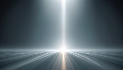Poster - dark and empty room with light coming from the ceiling