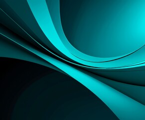 Poster - blue and black background with curved design