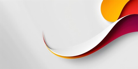 Aufkleber - abstract background with red and yellow curves