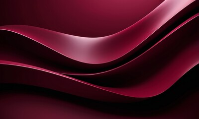 Poster - red background with wavy lines