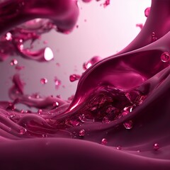 Aufkleber - pink liquid splashing on white surface