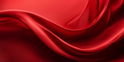 Poster - red silk fabric background