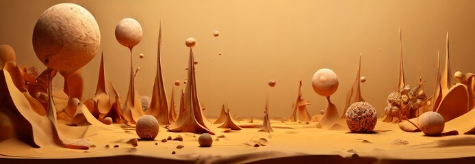 Poster - group eggs in desert