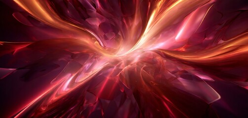 Poster - red and yellow abstract background