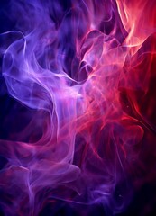 Poster - red and blue smoke background