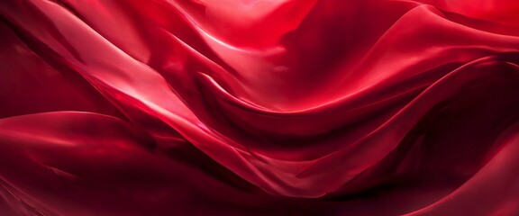 Fototapete - red silk fabric background