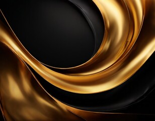 Poster - black and gold abstract background