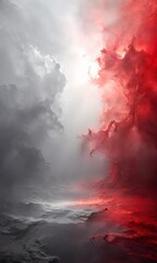 Poster - red and black painting