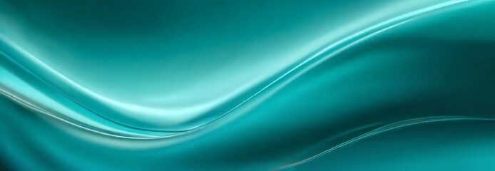 Poster - green background with smooth wave