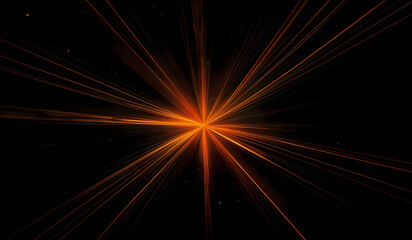 Wall Mural - Black background with abstract orange color