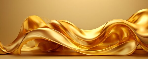 Aufkleber - golden wavy background