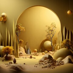 Poster - room with lot different objects
