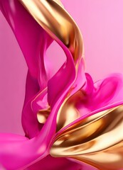 Fototapete - pink and gold abstract background