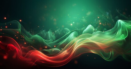 Aufkleber - green and red abstract background