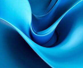 Poster - blue abstract background with curved curve
