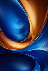 Aufkleber - blue and gold abstract background