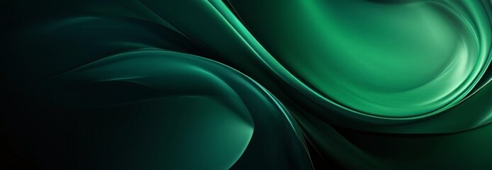 Aufkleber - green abstract background with smooth curves