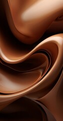 Poster - chocolate background with flowing liquid