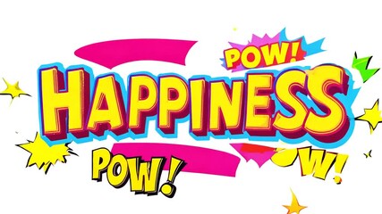 Poster - Bright and Colorful Illustration of Happiness With Dynamic Effects Generative AI