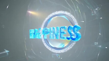 Poster - futuristic energy core emitting happiness light in a dark technological space generative ai