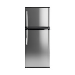 Refrigerator isolated on white transparent, French door fridge front view