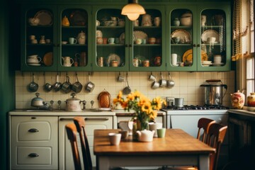 Interior of a vintage style kitchen