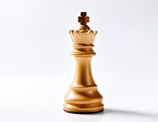 chess king piece on a white background