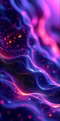 Poster - purple and blue background with gold swirl