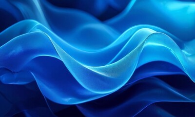 Aufkleber - blue silk fabric