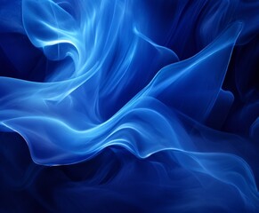 Poster - blue background with swirl smoke