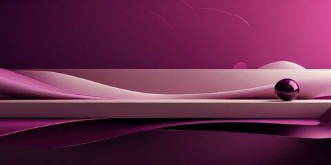 Leinwandbilder - pink background with sphere and