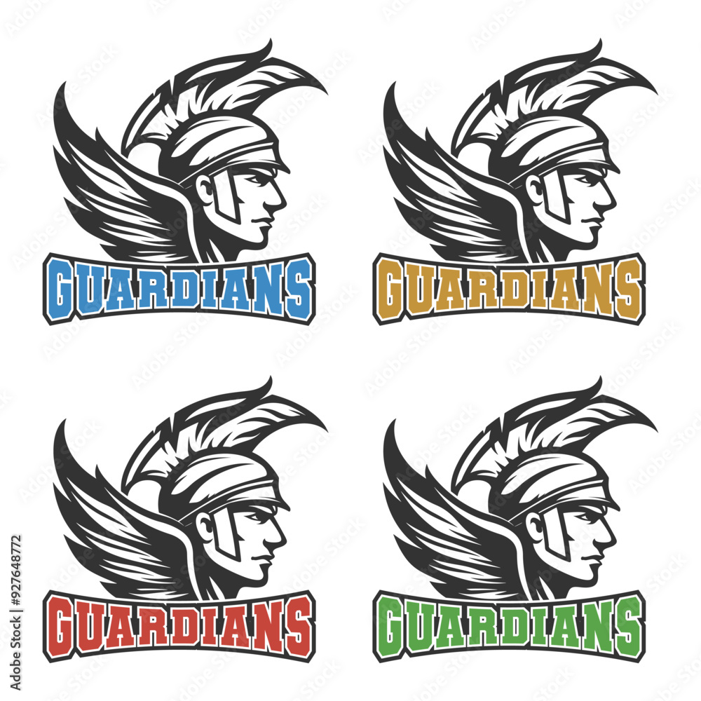 Guardians Picture. Vector Guardians Illustration Clip Art Design Shape. Mascot Silhouette Icon ...