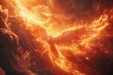 Poster - Phoenix Rising from the Flames