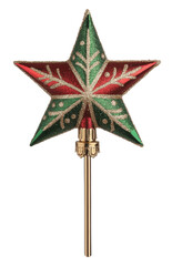 Wall Mural - colorful star tree topper for holiday decorations, cut out - stock png.