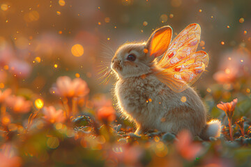 Wall Mural - A Magical Bunny