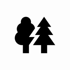 forest trees nature icon sign