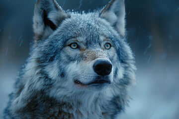 Sticker - Gray Wolf in the Snow